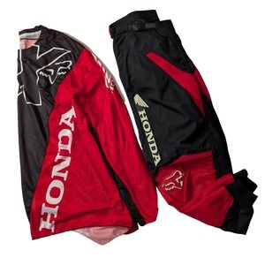 Fox Racing 180 Motocross Set Red / Black Mens 32 Pants, L/G Jersey